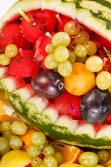 fruit salad in watermelon
