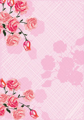 pik rose flowers decoration illustration