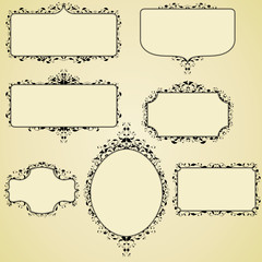 Retro Floral Ornament Set : Label