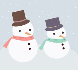 Two snowmen