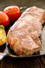 Steak in der Pfanne