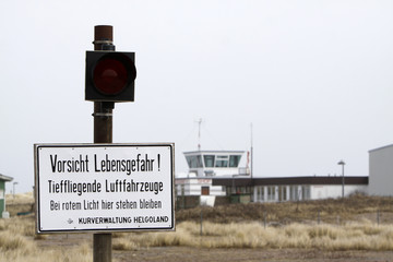 Ampel am Flugplatz Düne (Helgoland)