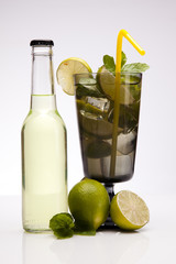 Exotic bottle alcohol cocktail