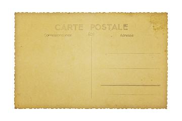 Alte französische Postkarte, isoliert auf weiss