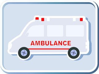 icon with isolated ambulance