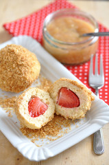 Erdbeer Topfenknödel