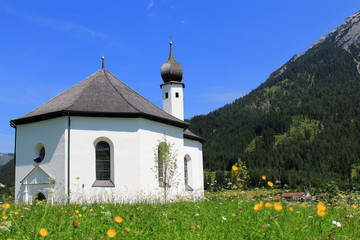 St. Annakirche Church with beautiful Summer landscape in Austria