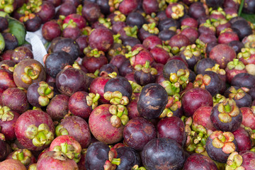 Lot of mangosteen , Thai fruit