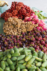 lot of Thai fruit for sale on steet Thailand