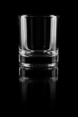 Empty glass for whiskey