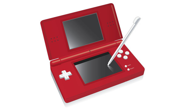 Console de jeux vid&eacute;o portable rouge
