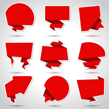 Abstract origami speech bubble vector background. Eps 10