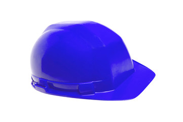 Blue helmet isolated on white