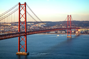 Red bridge, Lisbon, Portugal