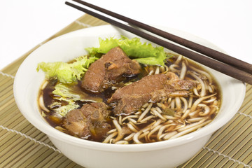 Rib pork noodle soup