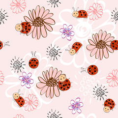 Cute hand draw seamless pattern for girl.