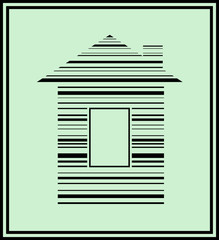 sign with bar code house