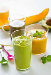 Fruits smoothie [ Mango,Avocado,Melon,Dragon fruit ]