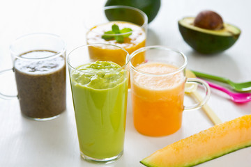 Fruits smoothie [ Mango,Avocado,Melon,Dragon fruit ]