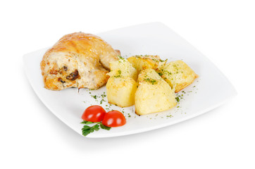 baked chicken with potatoes