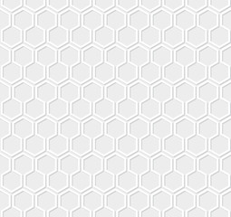 White honeycomb pattern on gray background