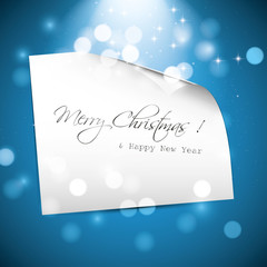 Blue Christmas greeting card
