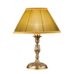 Vintage table lamp isolated on white