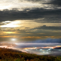 Jinlong mounain sunrise, Taiwan