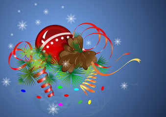 Christmas composition greeting card