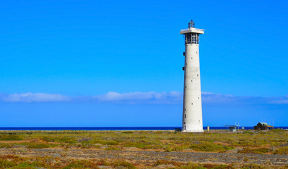Fototapeta na wymiar Beacon of Morro Jable in Fuerteventura, Canary Islands, Spain