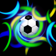 Obraz premium Stylish conceptual digital soccer illustration design