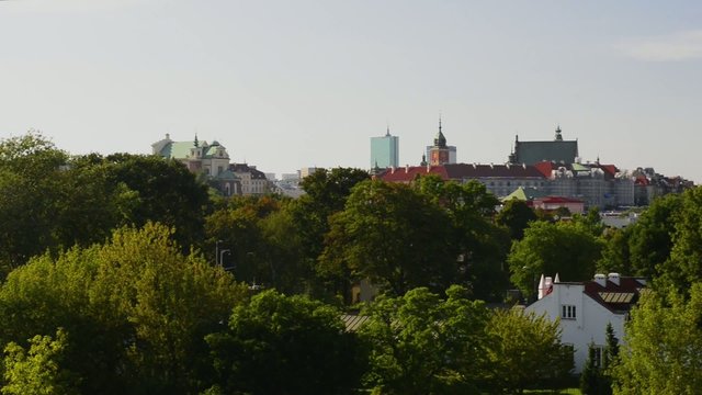 Panorama of Old Town in Warsaw