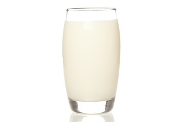 Tall Organic Glass of White Milk
