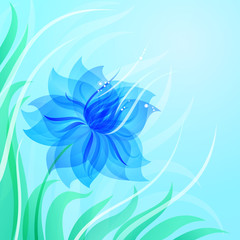 Fototapeta na wymiar EPS10 azure flower background