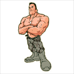 Topless Soldier Naked Muscle Fitness Muscular