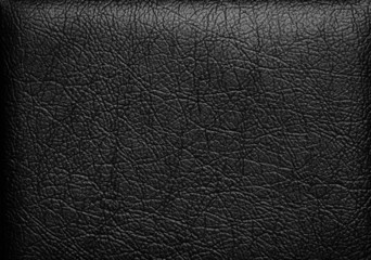 Closeup of seamless black leather texture