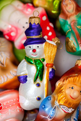 Colorful Christmas Toys in a box