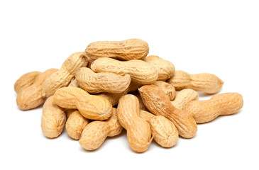 peanuts isolated on white background