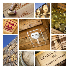 Emballage, conditionnement, boîte, caisse, bois, vin