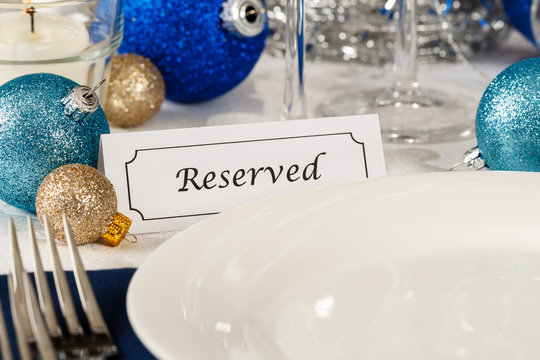 Reserved Holiday Table Setting