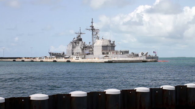 Navy Destroyer Shot One, Parked off Key West Florida