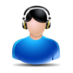 music listening vector