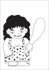 Stone age women vector