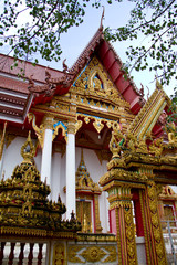 Fototapeta na wymiar Thai templ in Ubonratchathani Thailand