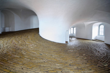 Screw rise in Rundetarn Tower in Copenhagen, Denmark