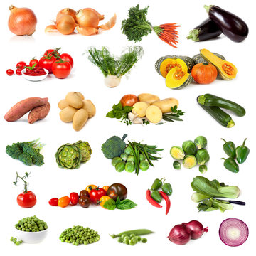 Vegetable Collection Isolated on White