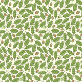 Seamless pattern with acorns and leafs #1