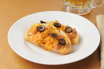 Deviled ham on toast