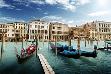 Fototapeta premium gondolas in Venice, Italy.