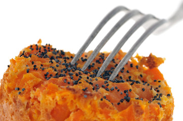 Flan de carottes aux graines de pavot